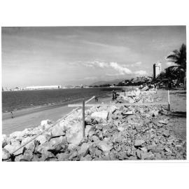 Restoration work on the Strand, Townsville, 1972