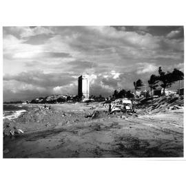 Restoration work on the Strand beach after Cyclone Althea. 