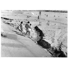 Stormwater erosion at the Strand rockpool, North Ward, Townsville, February 1973