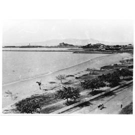 Strand beach and the harbour, from Melton Hill. 
