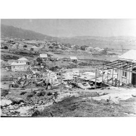 View of North Ward from Queens Street, after Cyclone Leonta 