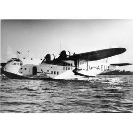 The Calypso, an Imperial Airways flying boat in Ross Creek, c.1939. 