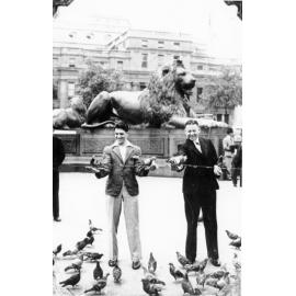 Vincent Parker in Trafalgar Square, London. 