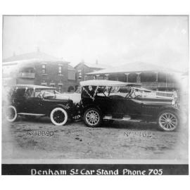 Denham Street car stand, Phone 705, Townsville. 
