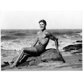 Vincent Parker on a beach. 