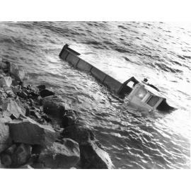An accident during the construction of the Coral Sea Memorial Rockpool, Kissing Point, Townsville. 