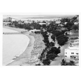 The rockwall on the Strand, reconstructed after Cyclone Althea, Townsville, 1973
