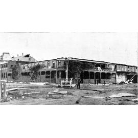 The Queens Hotel on the Strand, after Cyclone Leonta, 1903