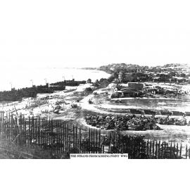 Landing barges at the Townsville Strand, circa 1942