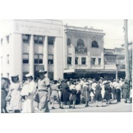 Victory celebrations in Flinders Street, Townsville, 1945