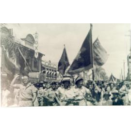 Victory celebrations in Flinders Street, Townsville, 1945