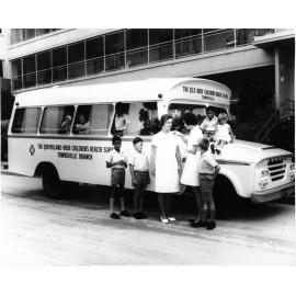 Alderman Joan Innes Reid and Nurse R. Wandell opening the Bush Childrens appeal of 1968, Townsville 