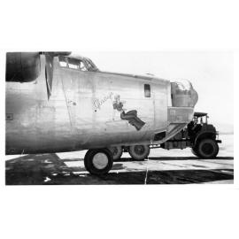 [Front of a U.S. Bomber, Liberator B24, RAAF Base Garbutt, Townsville, 1944]. 