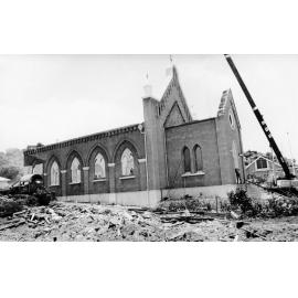 Demolition of St. Andrew's Church, Wills Street, Townsville, 1973