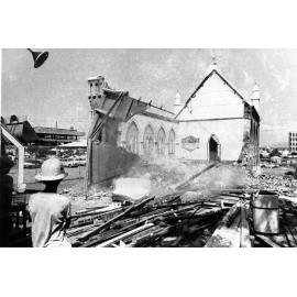 Demolition of St. Andrew's Church, Wills Street, Townsville, 1973