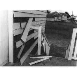 Bomb damage to Sir Thomas Moore Church, Pegnall Street, Townsville, 1969. 