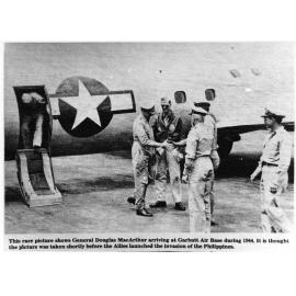 General Douglas MacArthur arriving at Garbutt Air Base, Townsville 1944. 