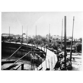 Construction of Naval fuel oil tanks, Townsville, November 1942