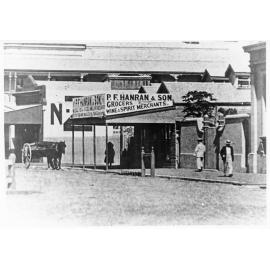 P.F. Hanran and Sons, Grocers, Flinders Street east, after 1902