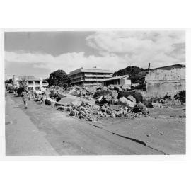 Demolition of the watch house on Stokes Street behind the old Magistrates Court 