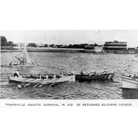 Townsville aquatic carnival, Ross Creek, in aid of the Returned Soldiers League, 1917. 
