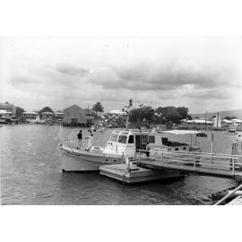 The Townsville Harbout Board launch, "Joyce Hiley" in Ross Creek, 1966. 