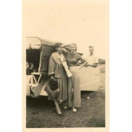 Mrs Beatrice Matson, of Oonoonba, with daughter Beatrice and son Ernest, ca.1956