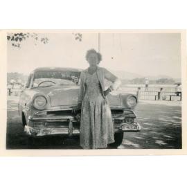 Mrs. Alma Brisbin at the Townsville Strand, ca.1953