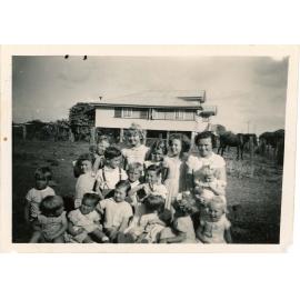 Children's birthday party at the Campbell residence in Findlater Street, Oonoonba, Townsville, ca.1953