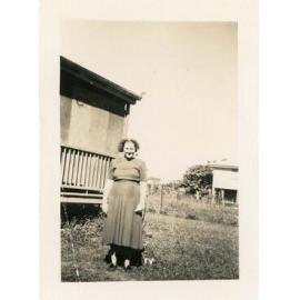 Thelma Strohfeldt, taken at her Neice's birthday party at Arthur & Iris Campbell's house, Findlater Street, Oonoonba, townsville, ca.1953
