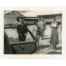 Harold Holt, Minister for Immigration visiting the Stuart Immigration Holding Centre, Townsville, ca.1952