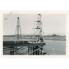 Construction of Rooney's Bridge, Townsville, June 1953