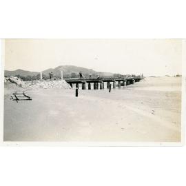 Construction of the Three Mile Creek bridge, Townsville, 10th October, 1933
