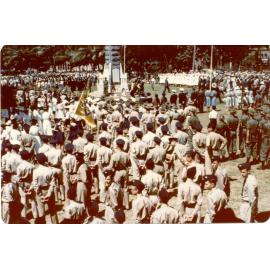 ANZAC Day ceremony at the Cenotaph, the Strand, Townsville, 25 April 1963