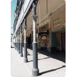 Town Hall awning columns, Flinders Street, Townsville, 1978