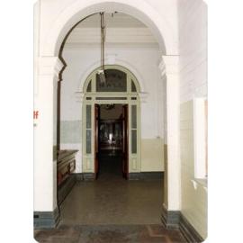 The main corridor of the first floor of the Town Hall, Flinders Street, Townsville, 1978