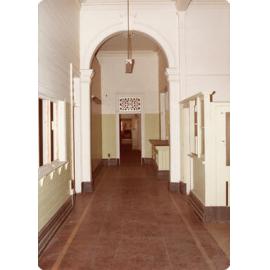 Main corridor, first floor of the Town Hall building, Flinders Street, Townsville, 1978