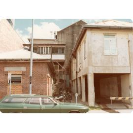 Buildings at the rear of the Town Hall building, Ogden Street, Townsville, 1978