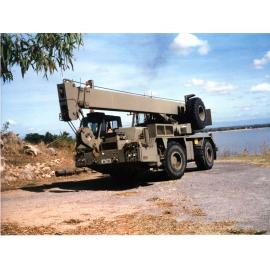 Equipment used by soldiers to relocate the U.S. 5th Air Force memorial from the Belgian Gardens cemetery to Jezzine Barracks, Townsville, 1992