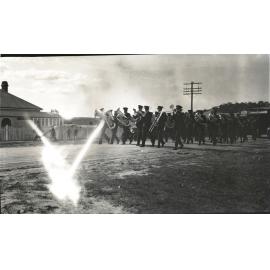 Jeffery collection : Brass band on parade, Townsville