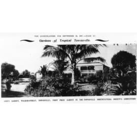 Mr. Aird's garden in Walker Street, Townsville, 1907. 