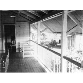 [View of verandah of Laudham Park homestead], 1976 