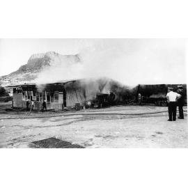 Fire at the Endeavour Foundation workshop, Landsborough Street, North Ward, Townsville. 