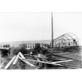 Cyclone damage to the Seaview Baths, Townsville, 1940 