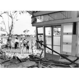 Bomb damage to Brothers Clubhouse, Gill Park, Gulliver, Townsville, 10 May 1969