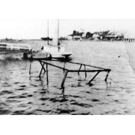 Cage in which [Gard] swam from Magnetic Island to Townsville, 1927 