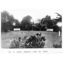 Mr. W. Aird's croquet lawn by night, Walker Street, Townsville, 1907. 