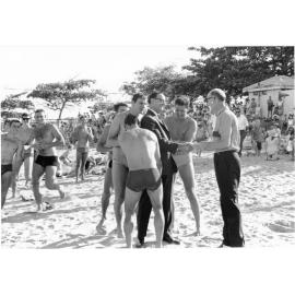 Official opening of the Pallarenda Baths by Alderman Angus Smith, 5th November 1966. 