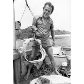 Townsville shark catcher, Mr. George Hopper, ca. 1982 