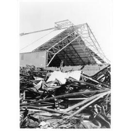 The remains of the Townsville Bulk Sugar Terminal after the fire. 